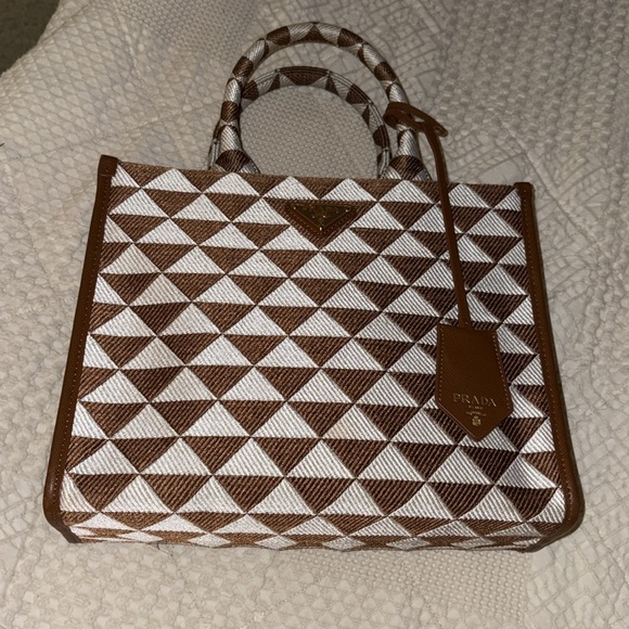 Prada small Symbole jacquard tote bag - Picture 8 of 12